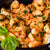 Camarones al ajillos y cilantro