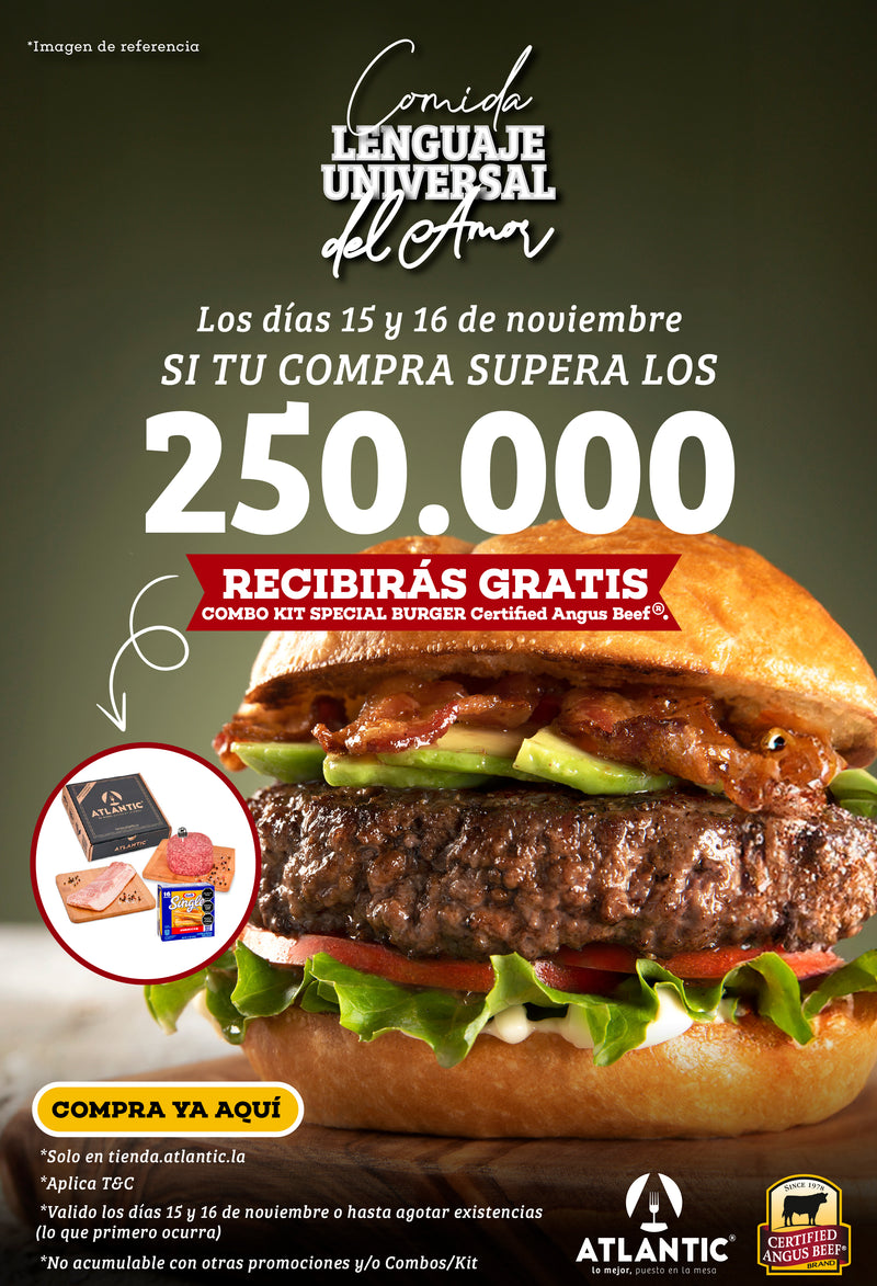 T&C GRATIS combo Kit Special Burger 15 y 16 de noviembre de 2023