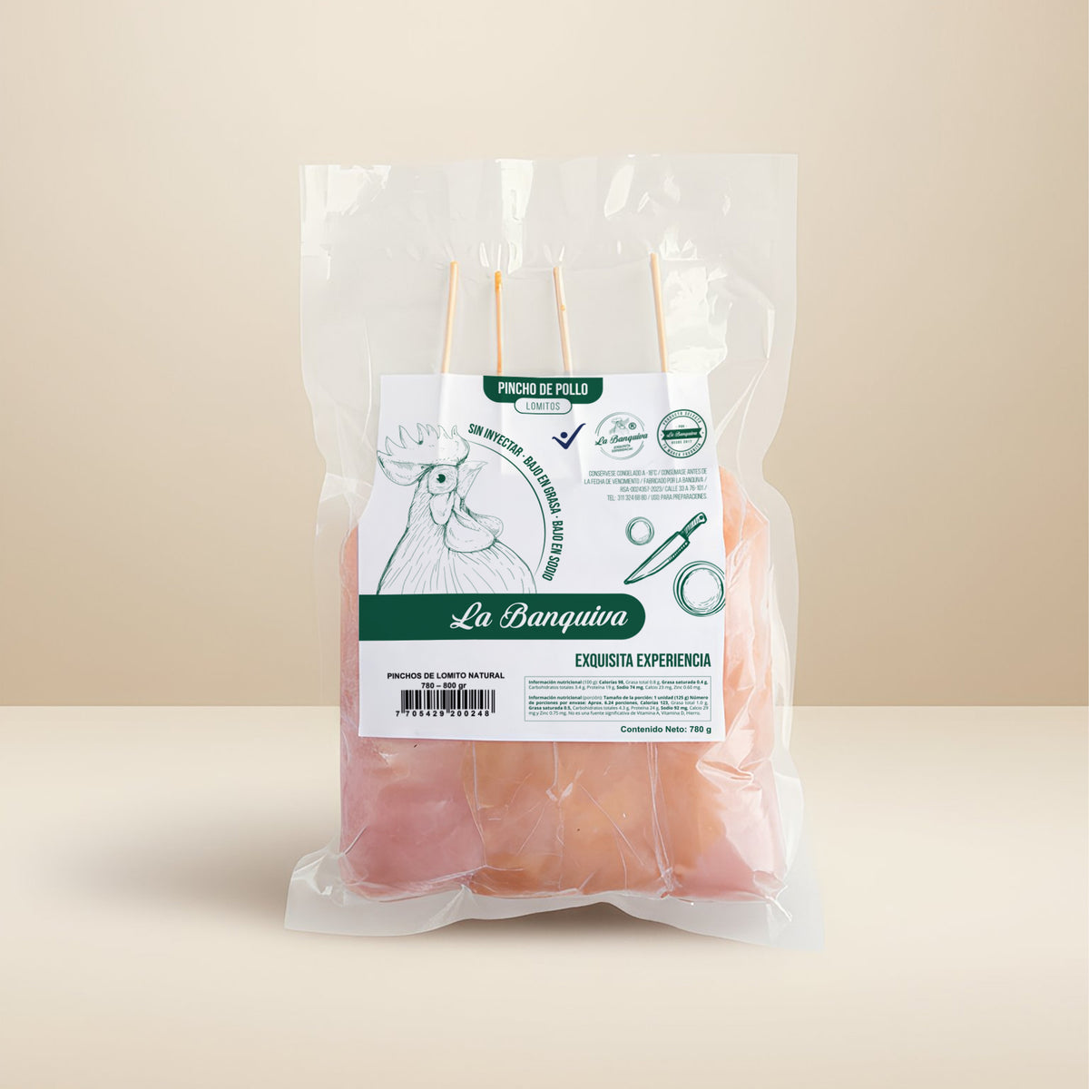 Pinchos de lomitos de Pollo La Banquiva x 780g