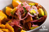 Ceviche de chicharrón con patacones