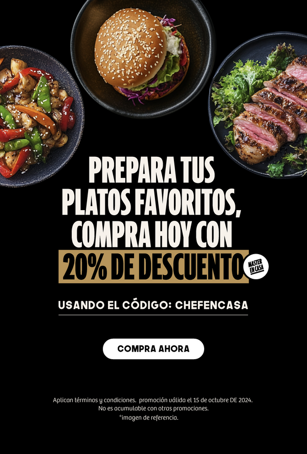 T&C cupón CHEFENCASA 20% Off solo por hoy 15 de OCTUBRE de 2024