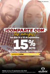 T&C cupón AMORYAMISTAD 15% Off 14 y 15 de septiembre de 2023