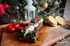 Entrañita Certified Angus Beef® con reducción de balsámico, mini burratas y albahaca
