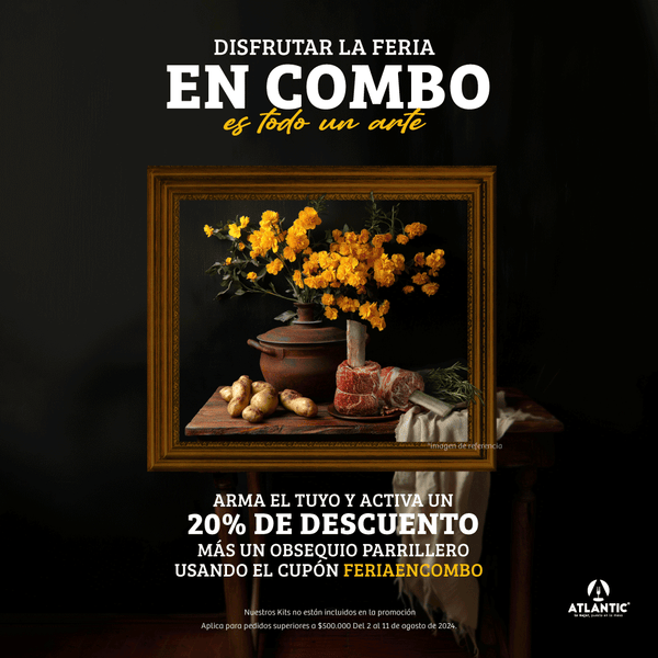 T&C cupón FERIAENCOMBO 20% Off solo en Medellín del 2 al 11 de Agosto de 2024