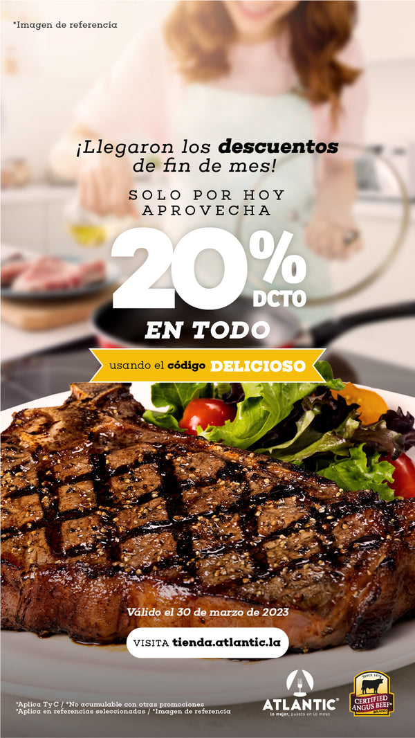 T&C cupón 20% de descuento 30 de marzo 2023