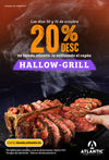 T&C cupón HALLOW GRILL 20% Off 30 y 31 de octubre 2023