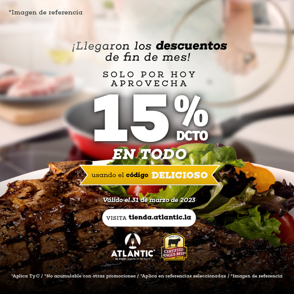 T&C cupón 15% de descuento 31 de marzo 2023