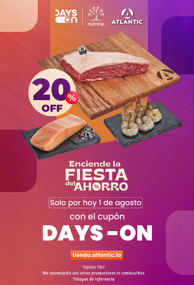 T&C cupón DAYS-ON  20% Off solo por hoy 1 de Agosto de 2024