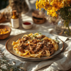 STROGANOFF DE FAJITAS DE CARNE DE CARNE DE RES CON FETTUCCINI