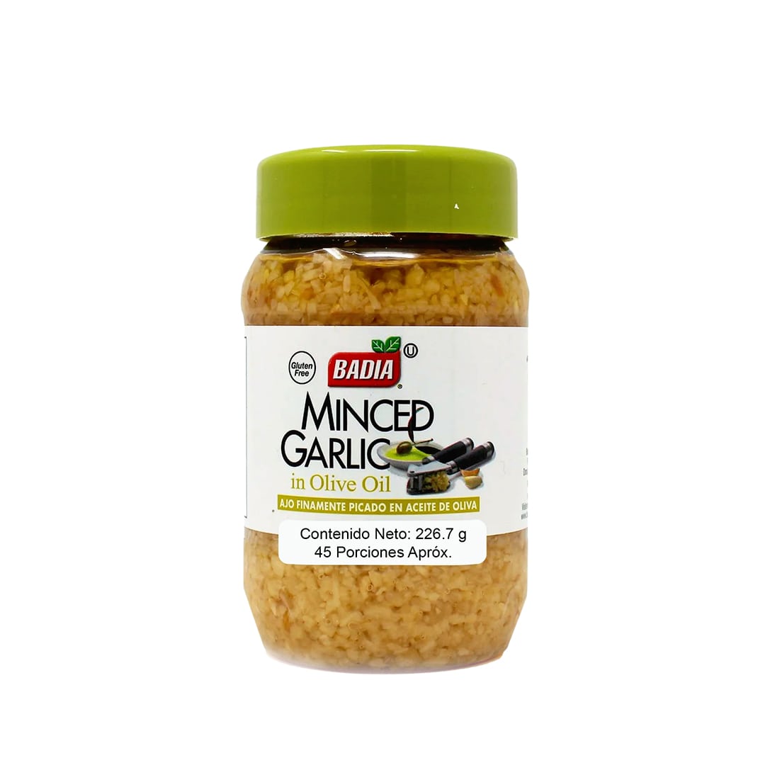 Ajo finamente picado en aceite de oliva Badia x 226g